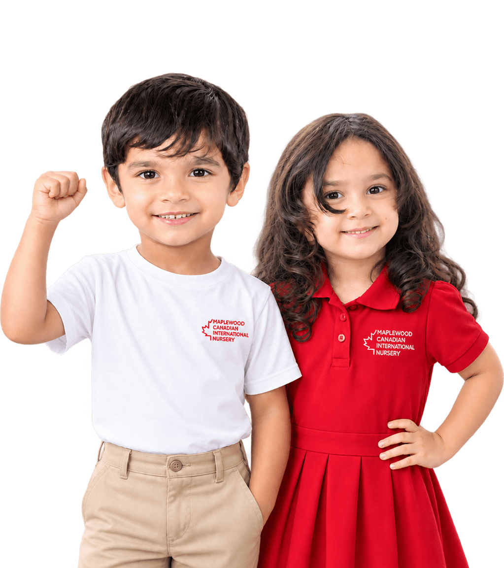 Maplewood children in school uniforms